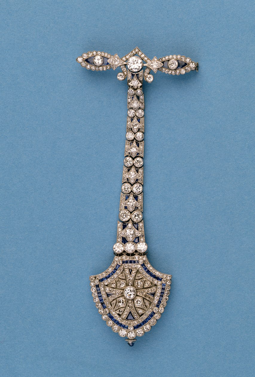 Taschenuhr (Saphir und Diamant) von English School