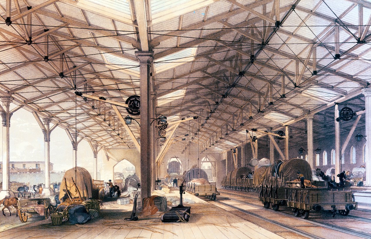 Great Western Railway: Güterschuppen in Bristol von English School