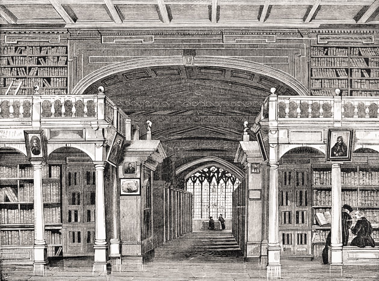 Innenansicht der Bodleian-Bibliothek, aus 
