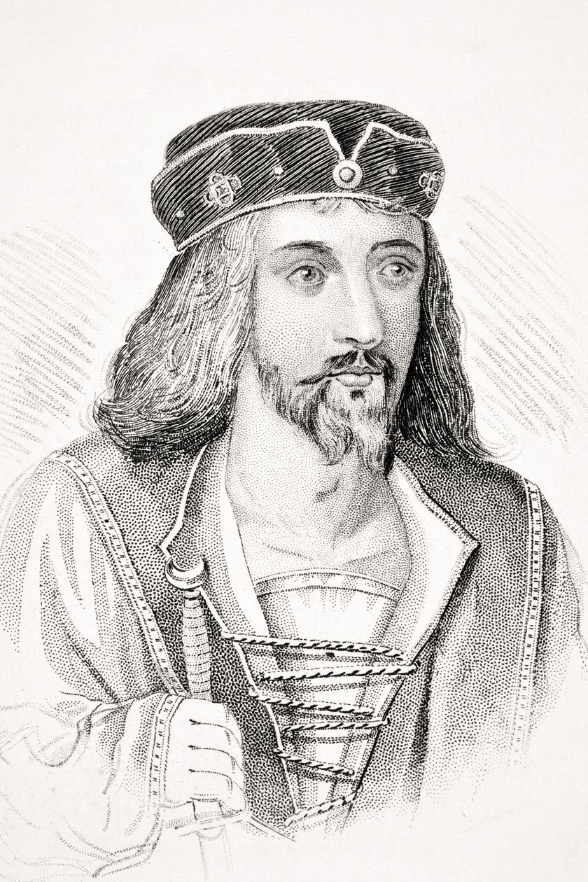 König James I. von England und VI. von Schottland, Illustration aus 
