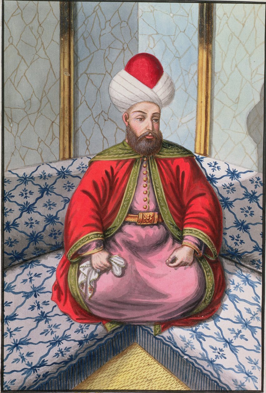 Orkhan, Sultan 1326-59, aus einer Serie von Porträts der Kaiser der Türkei, 1808 von English School