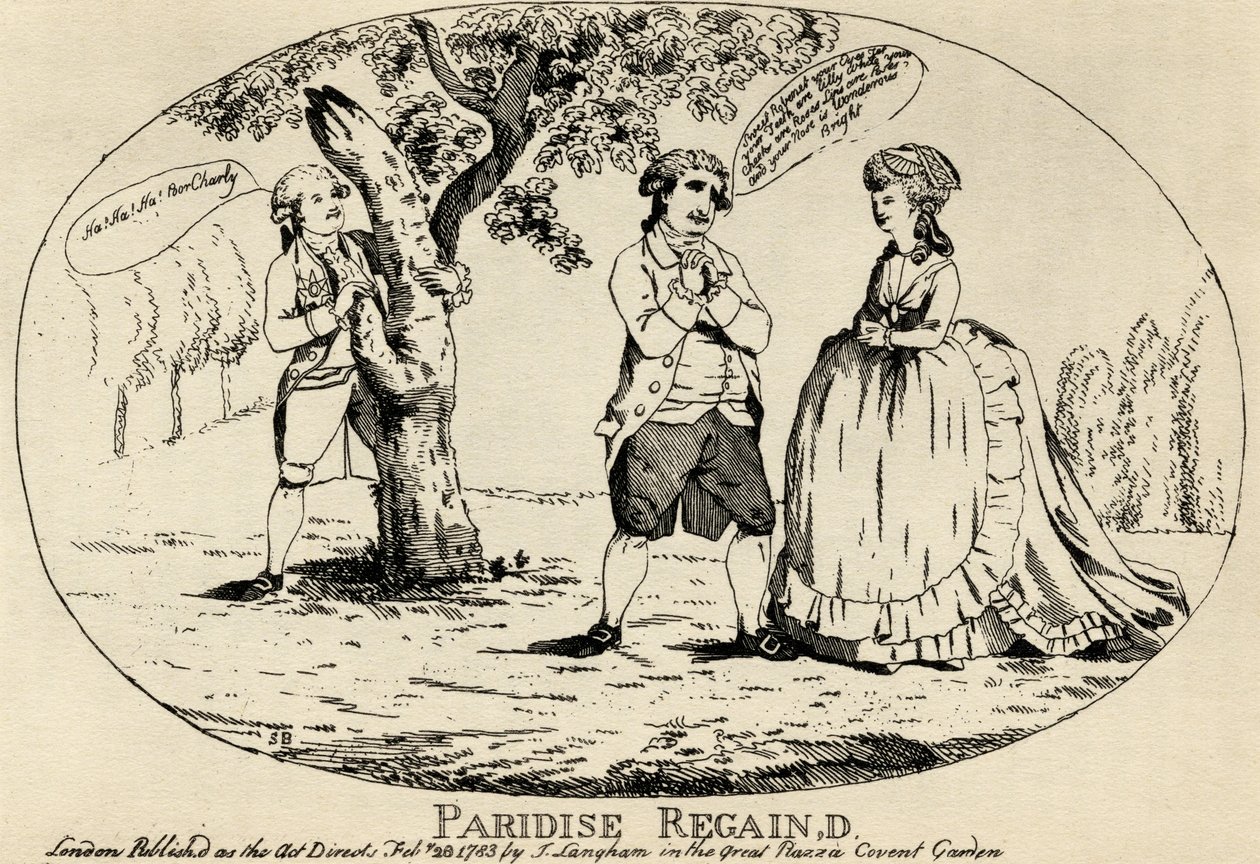 Paradies Wiedererlangt, veröffentlicht von J. Langham, 1783 von English School