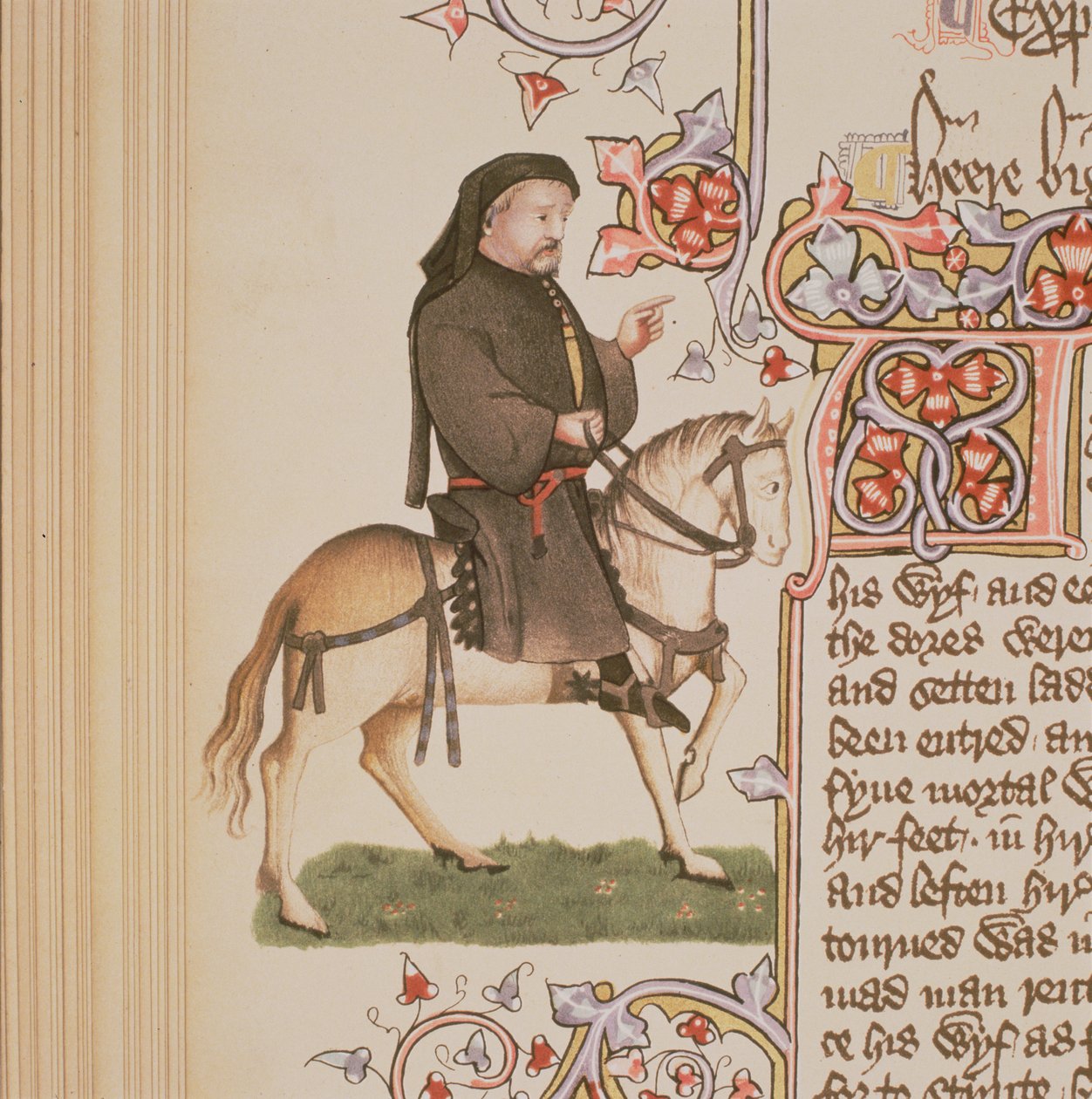 Porträt von Chaucer, aus den Canterbury Tales von Geoffrey Chaucer (ca. 1342-1400) Ellesmere Manuskript, Faksimile-Ausgabe, 1911 von English School