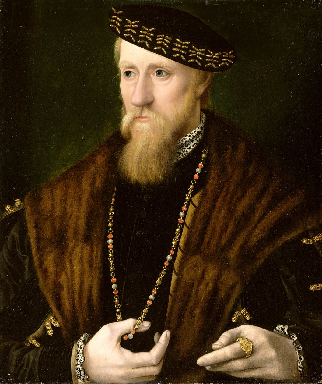 Porträt eines Gentlemans, traditionell gedacht als Edward Seymour, 1. Earl of Hertford und Duke of Somerset (ca.1506-52) (Tafel) von English School