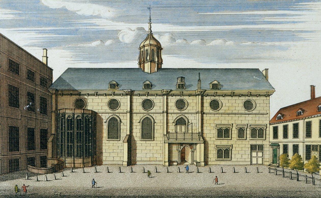 Erste Karte von London und Vororten: Die Bank of England in der Poultry, 1724 von English School