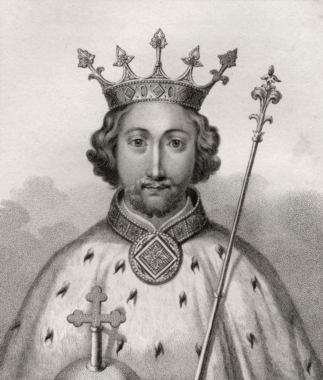 Richard II, graviert von Bocquet, aus 