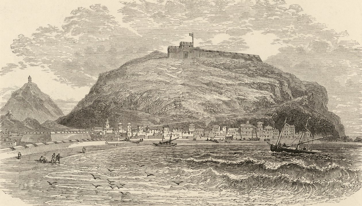 San Sebastian, Spanien, Illustration aus 