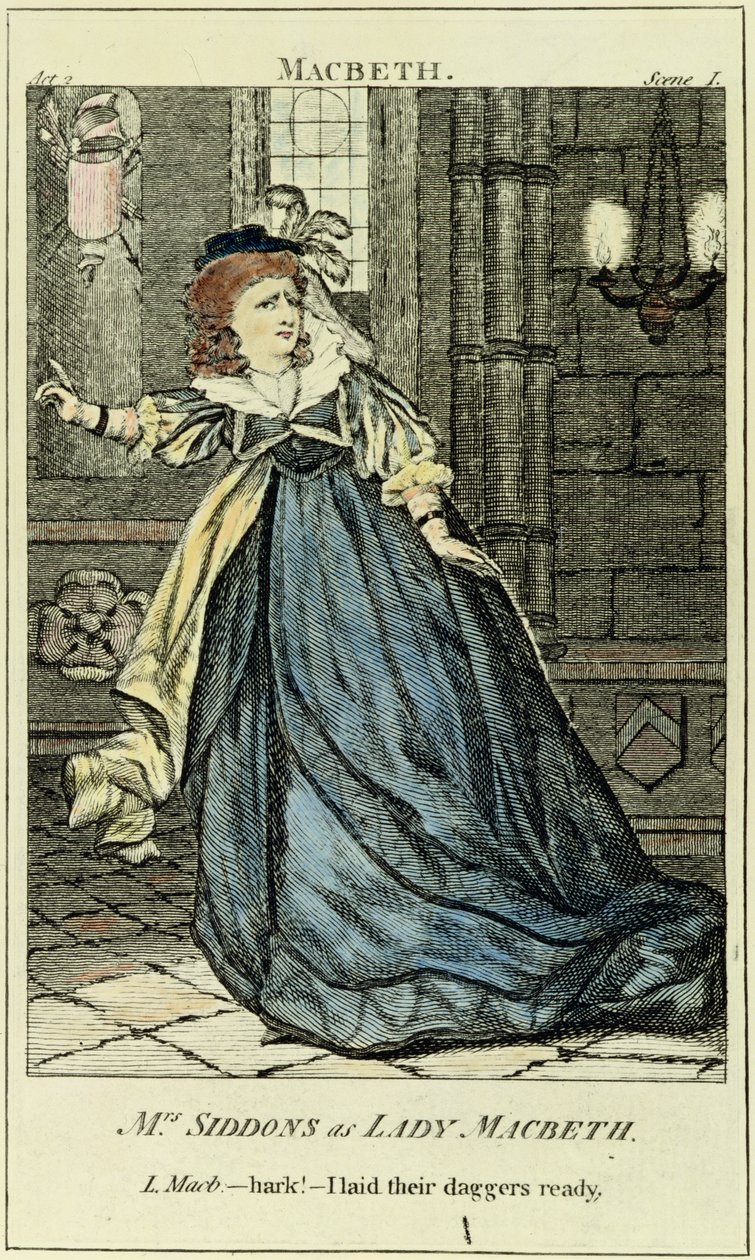 Sarah Siddons (1755-1831) als Lady Macbeth von English School