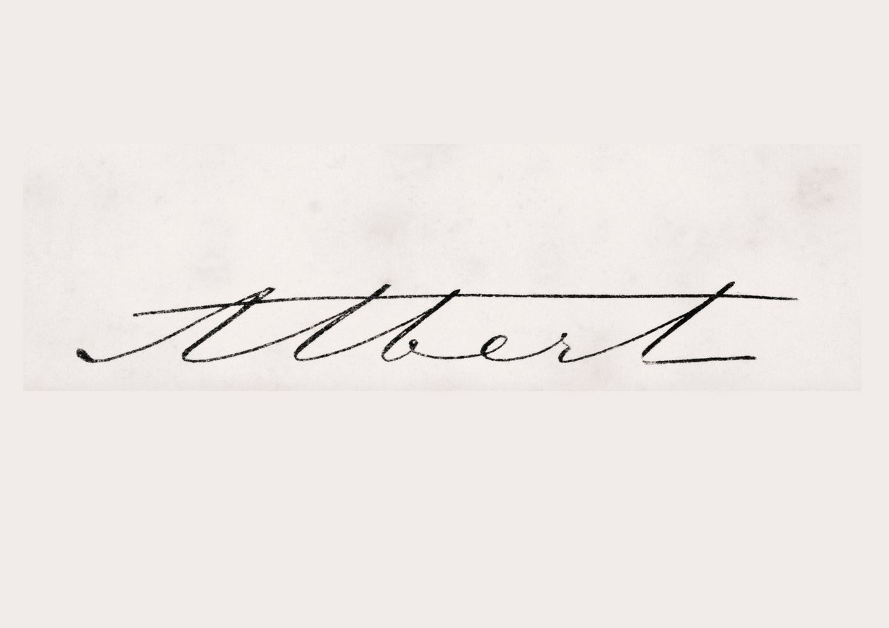 Unterschrift von Albert, Prinzgemahl von Großbritannien und Irland, aus 