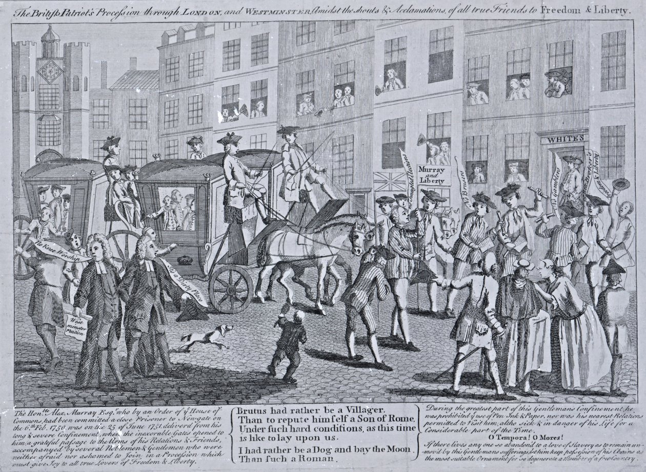 Die Prozession der britischen Patrioten durch London und Westminster von English School