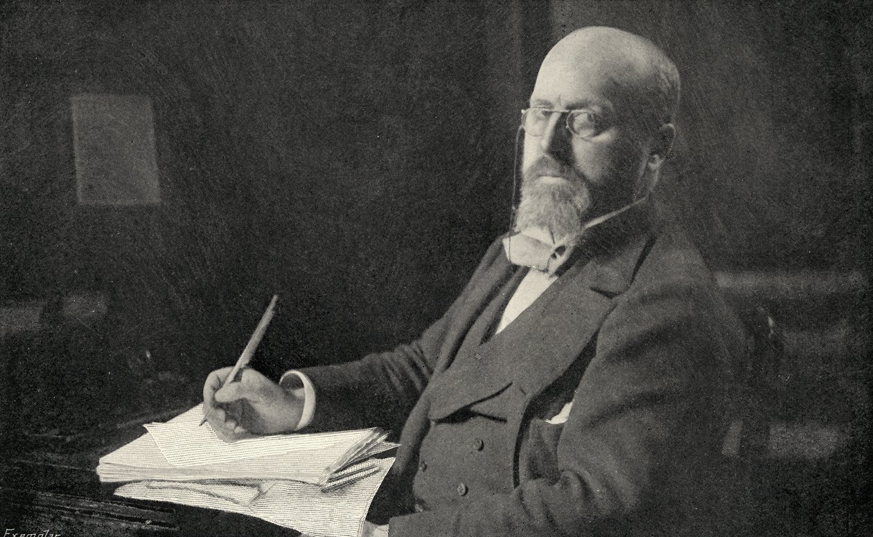 Henry James (1843-1916) in seinem Arbeitszimmer von English Photographer