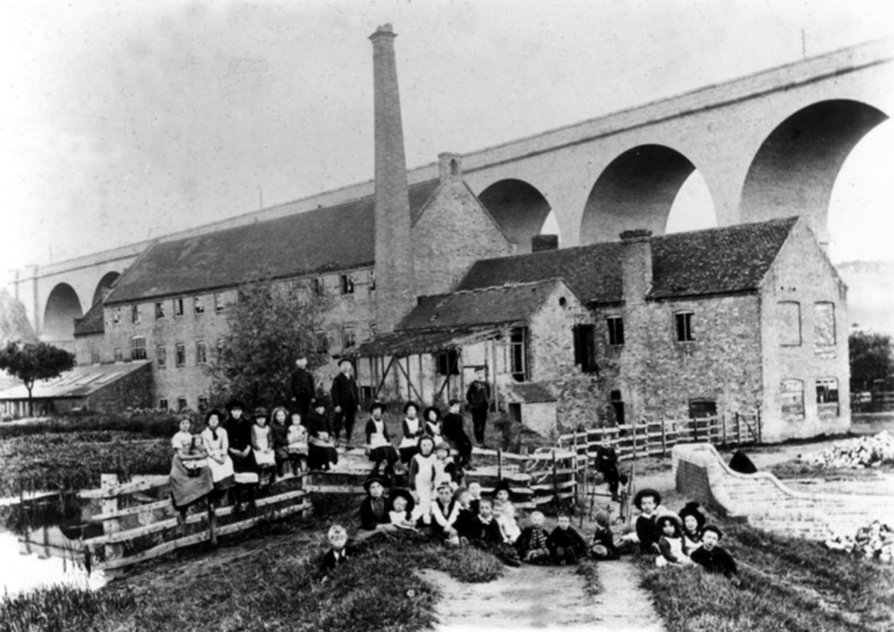 Hoobrook Mühle und Viadukt, Kidderminster, 1905 von English Photographer
