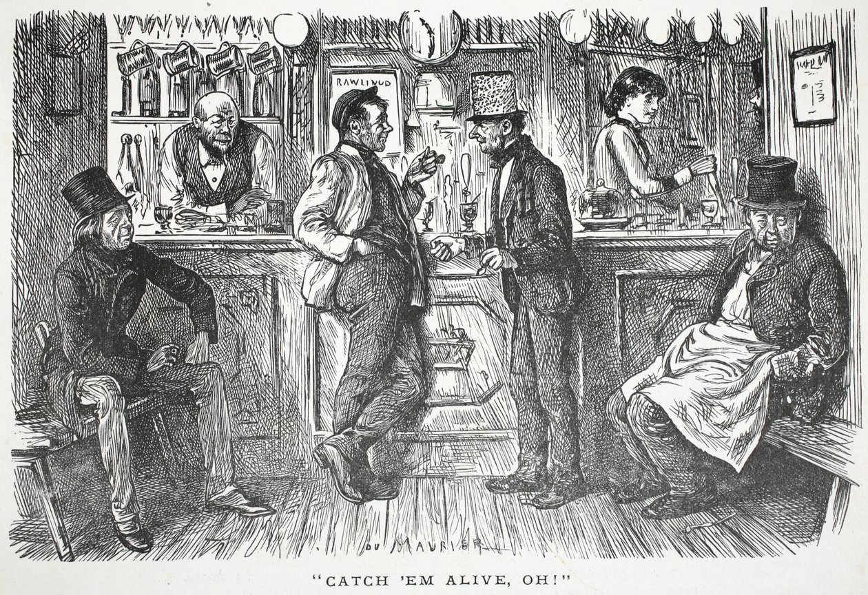 Fang sie lebendig, oh!, Illustration aus Punch von English School