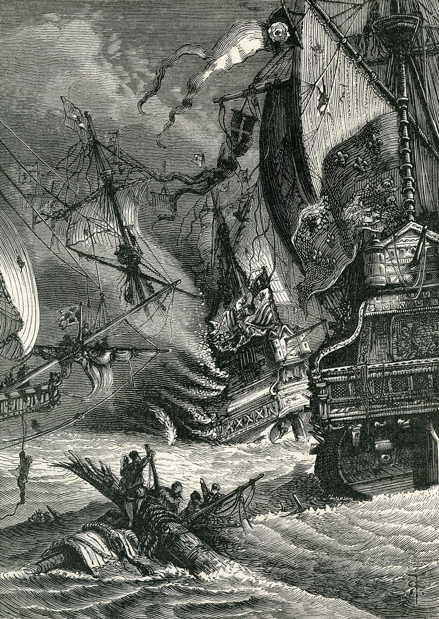 Zerstörung der Spanischen Armada, 1865 von English School