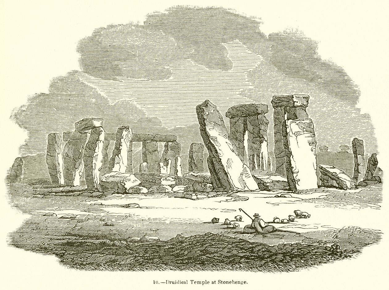 Druidischer Tempel in Stonehenge von English School