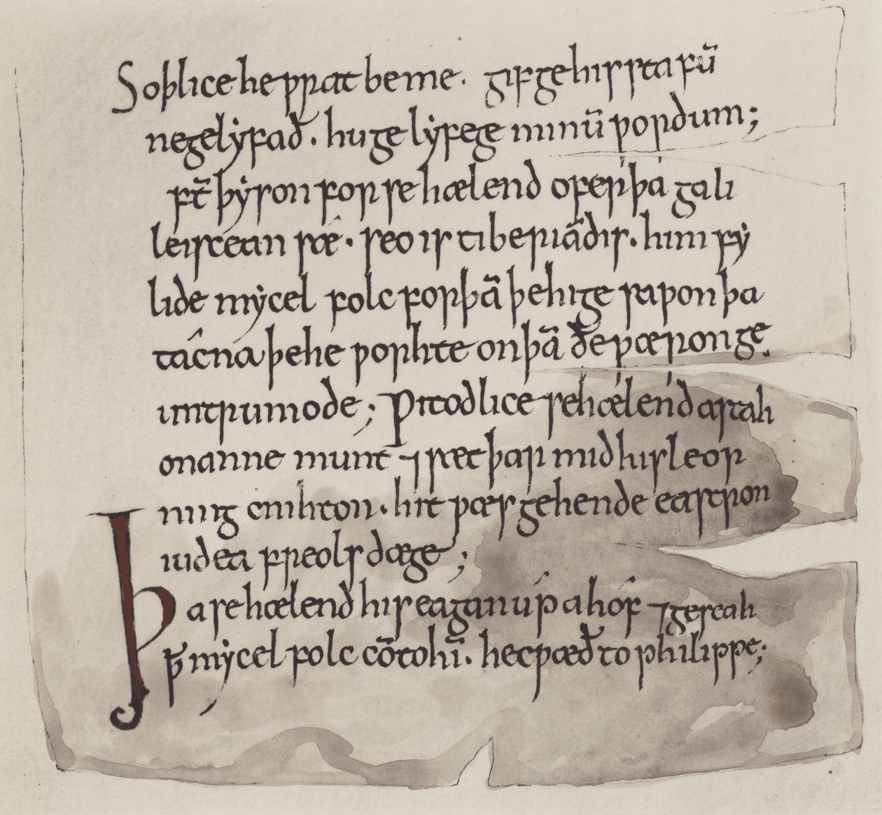 Englisch, Angelsächsisch (Lithografie) von English School