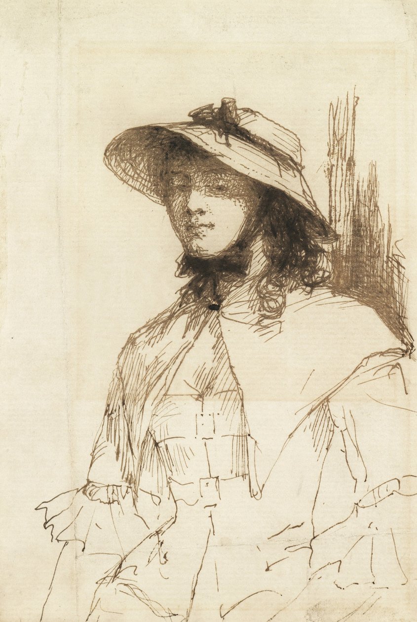 Mädchen mit Hut von English School