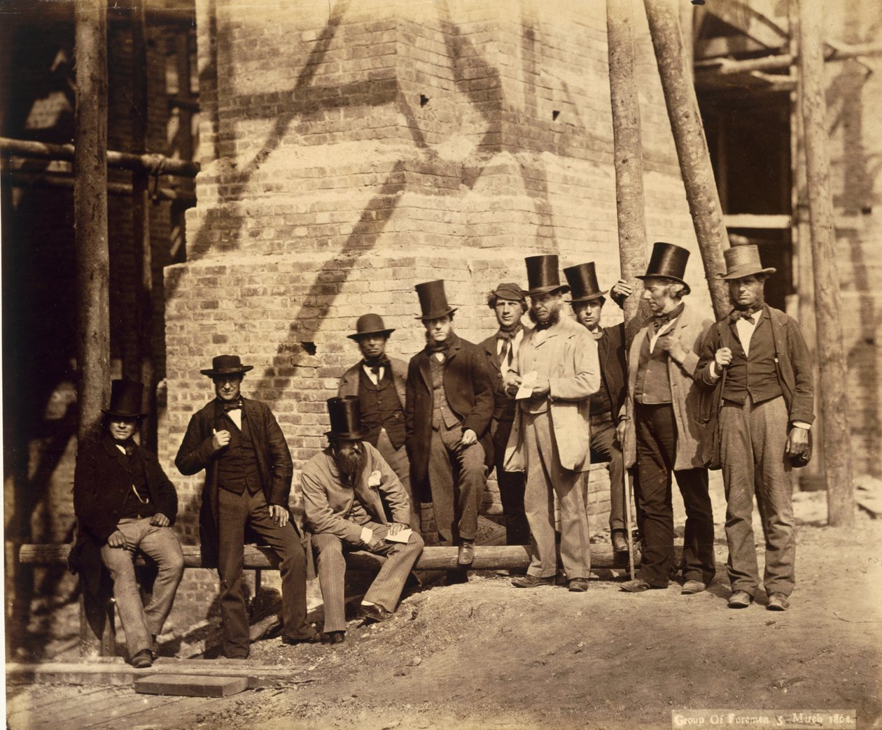 Gruppe von Vorarbeitern, 1862 von English School