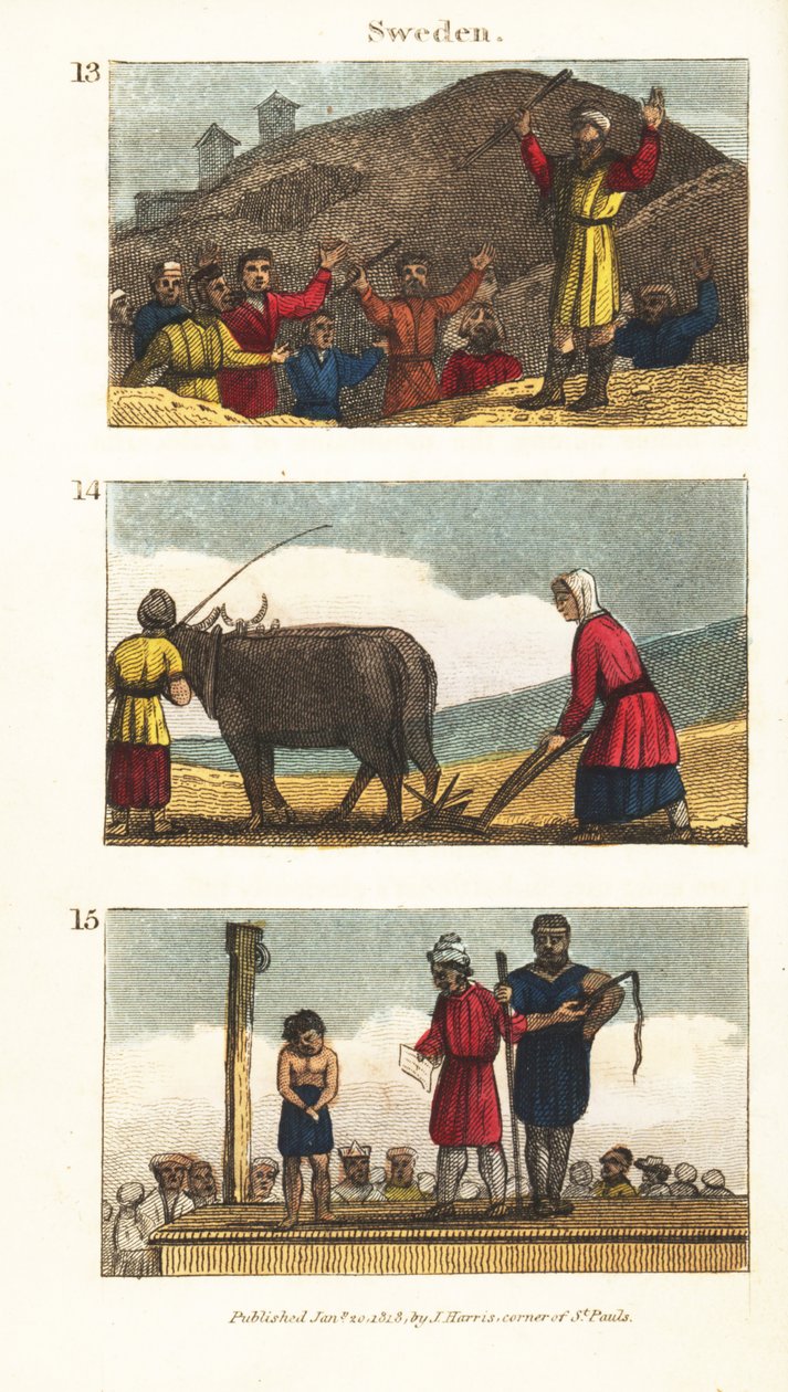 Historische Ansichten von Schweden von English School