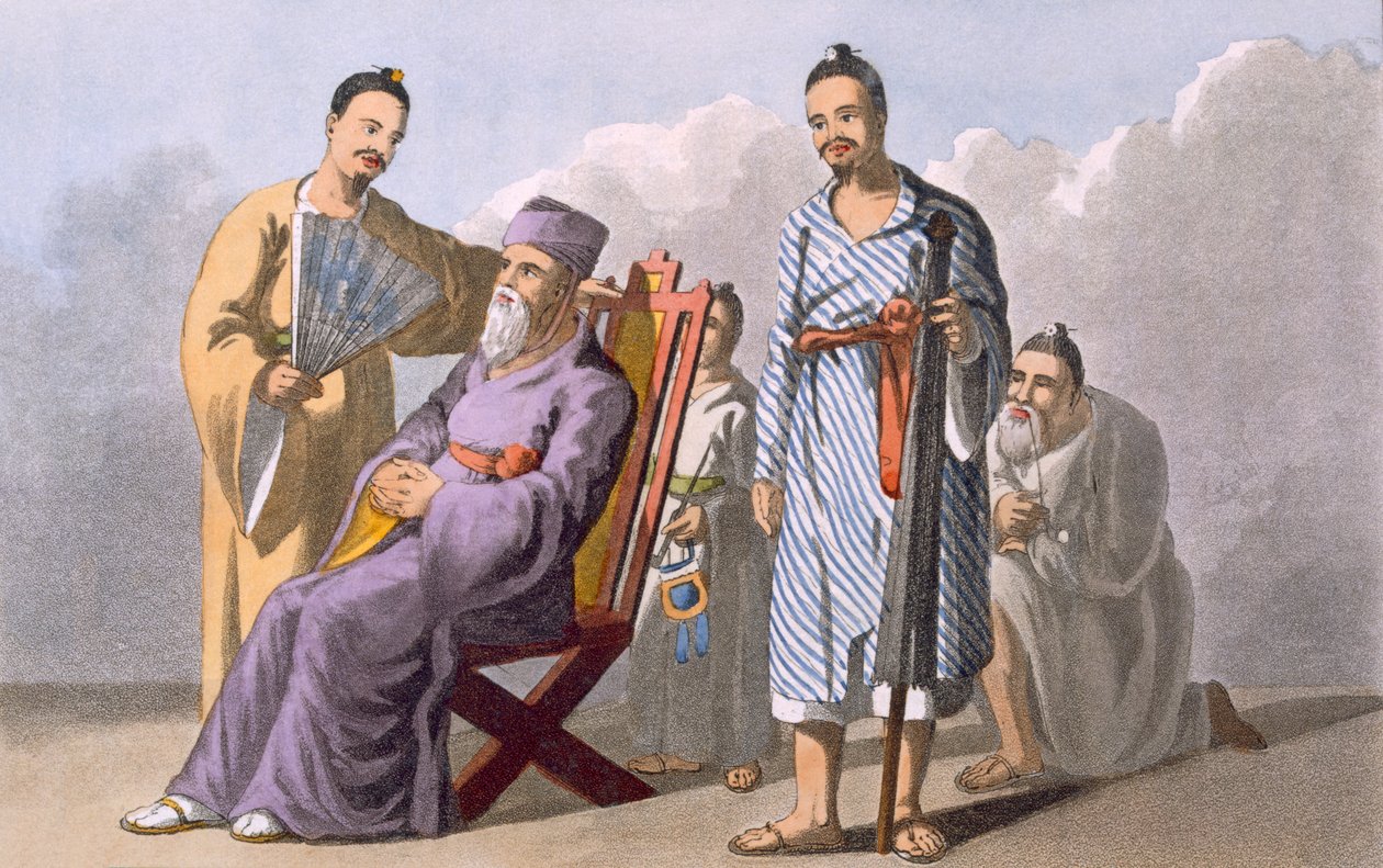 Lewchewanischer Häuptling und Gefolge, 1820 von English School