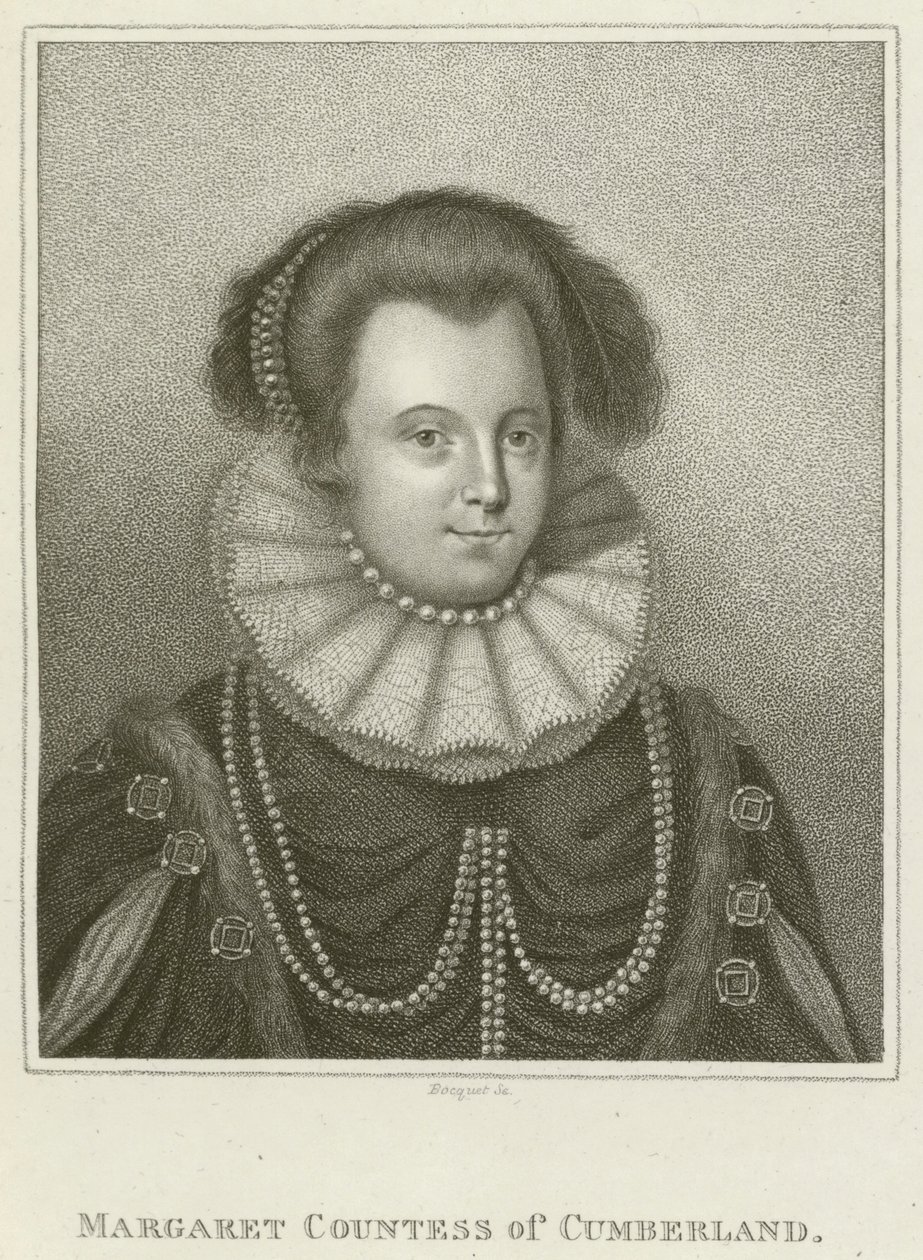 Margaret, Gräfin von Cumberland (Gravur) von English School