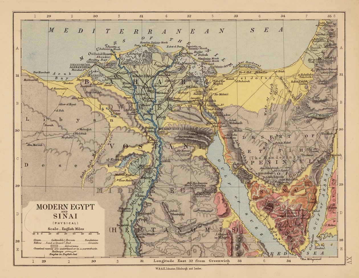 Modernes Ägypten und Sinai von English School