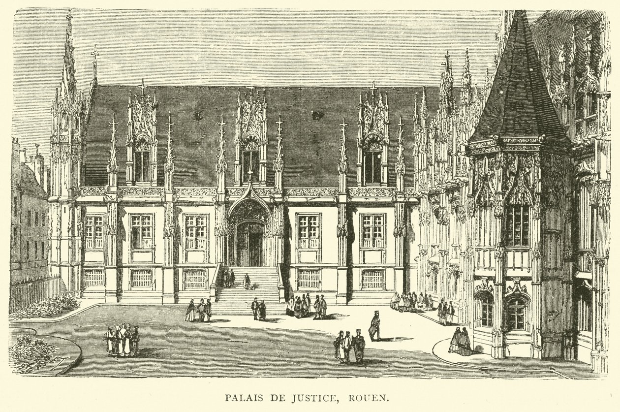 Palais de Justice, Rouen, Dezember 1870 von English School