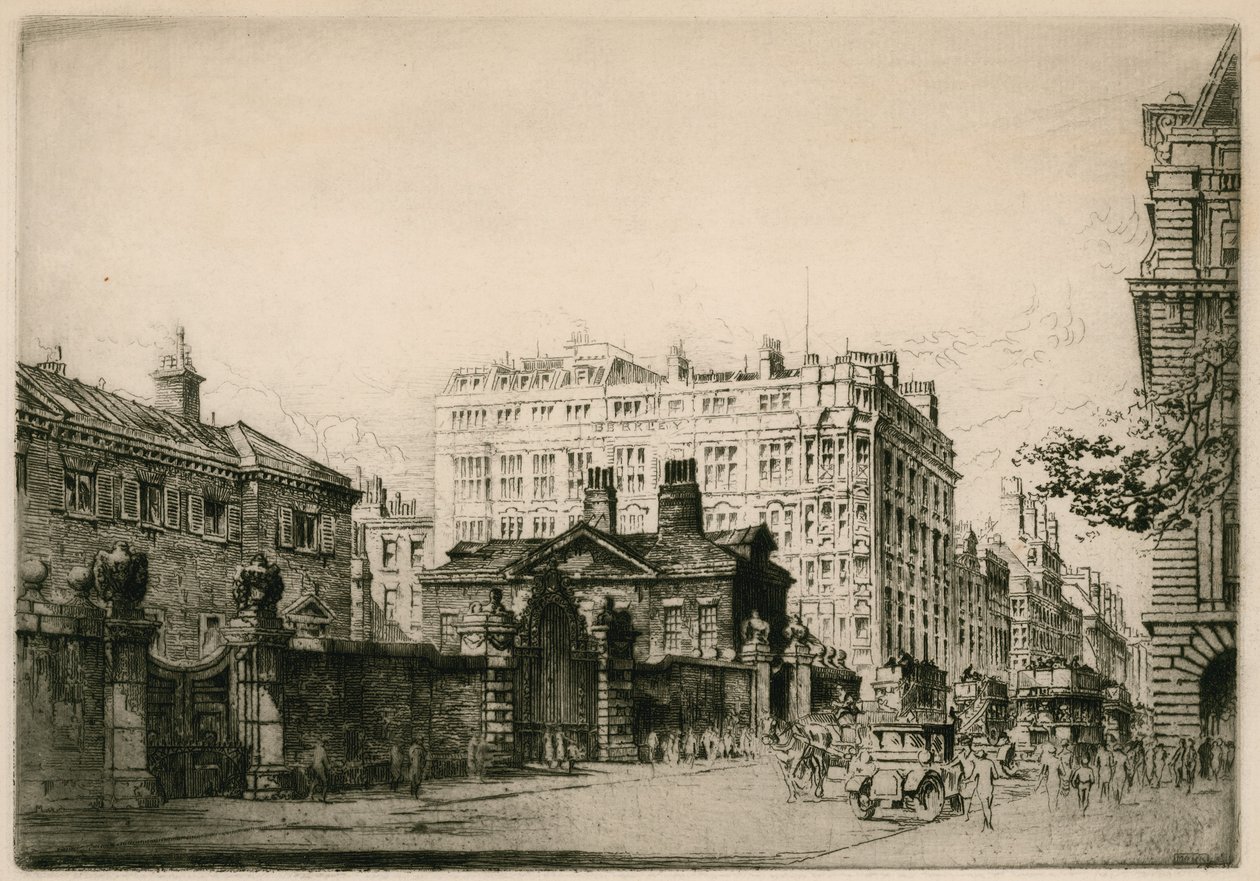 Piccadilly und Devonshire House, London von English School