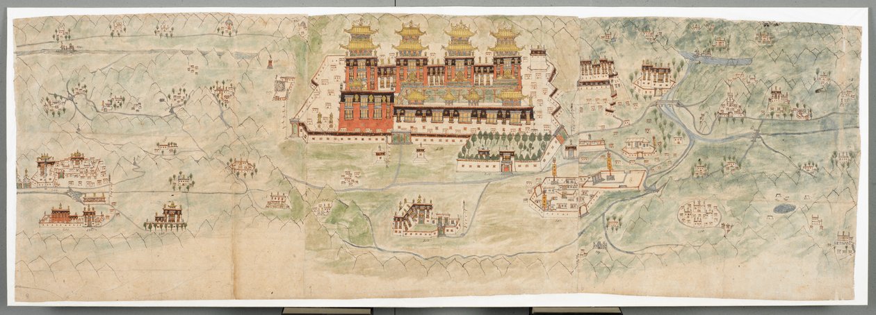 Bildkarte von Zentral-Tibet in 7 Abschnitten von English School