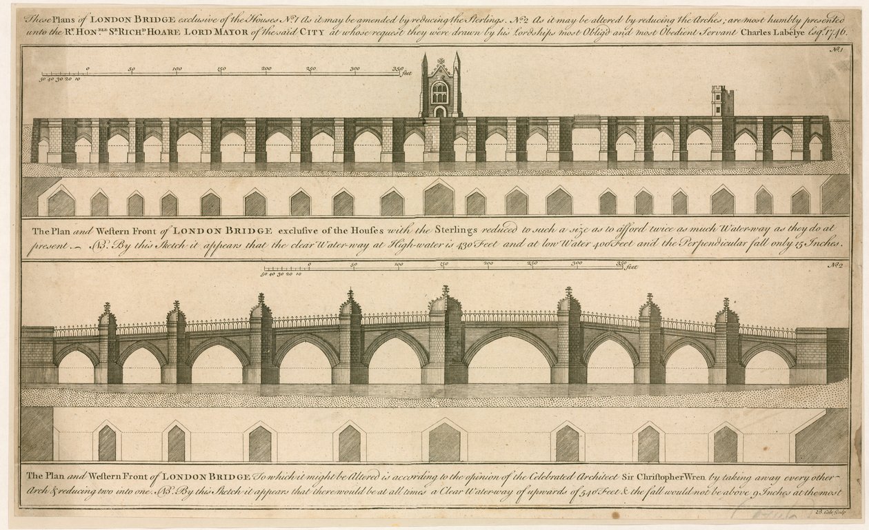 Pläne für die neue London Bridge von English School