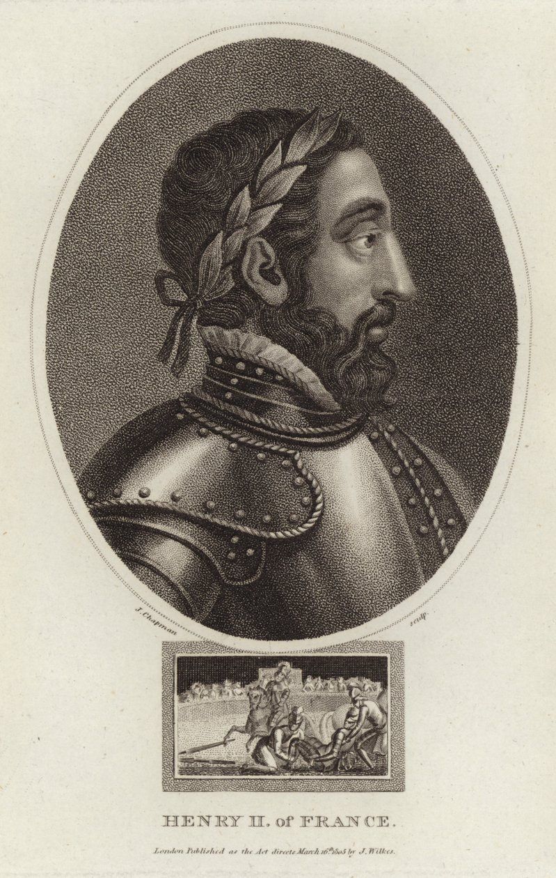 Porträt von Heinrich II. von Frankreich von English School