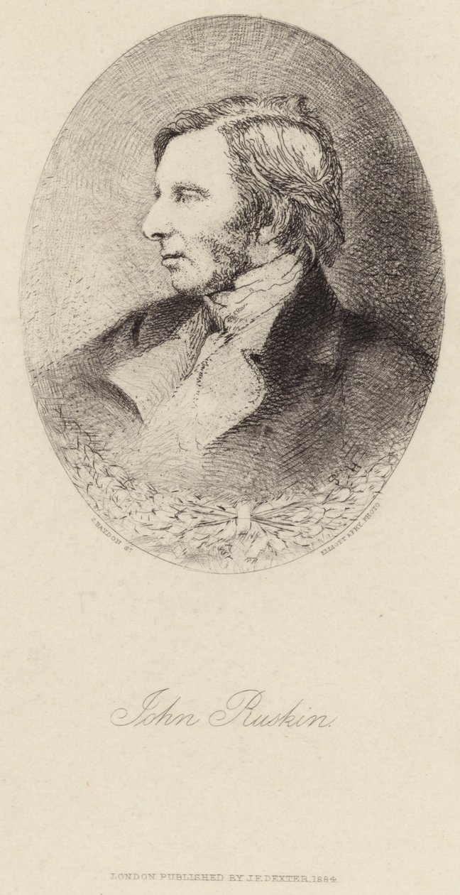 Porträt von John Ruskin von English School