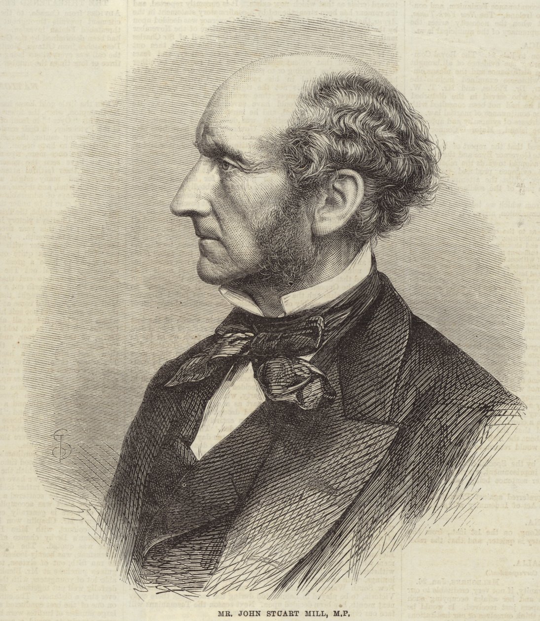 Porträt von John Stuart Mill von English School