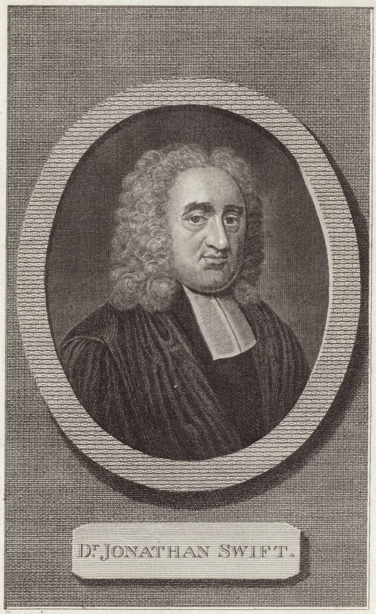 Porträt von Jonathan Swift von English School