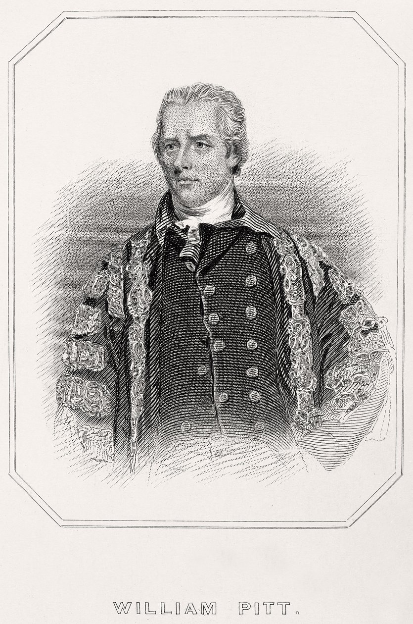 Porträt von William Pitt, 1835 von English School