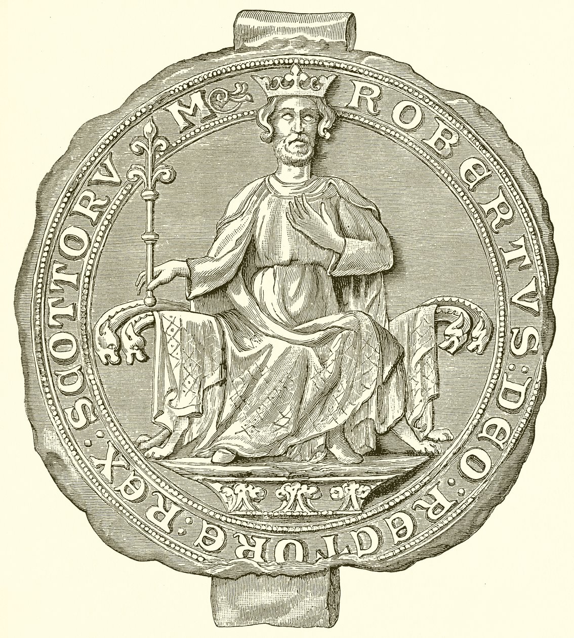 Siegel von Robert Bruce, König der Schotten von English School