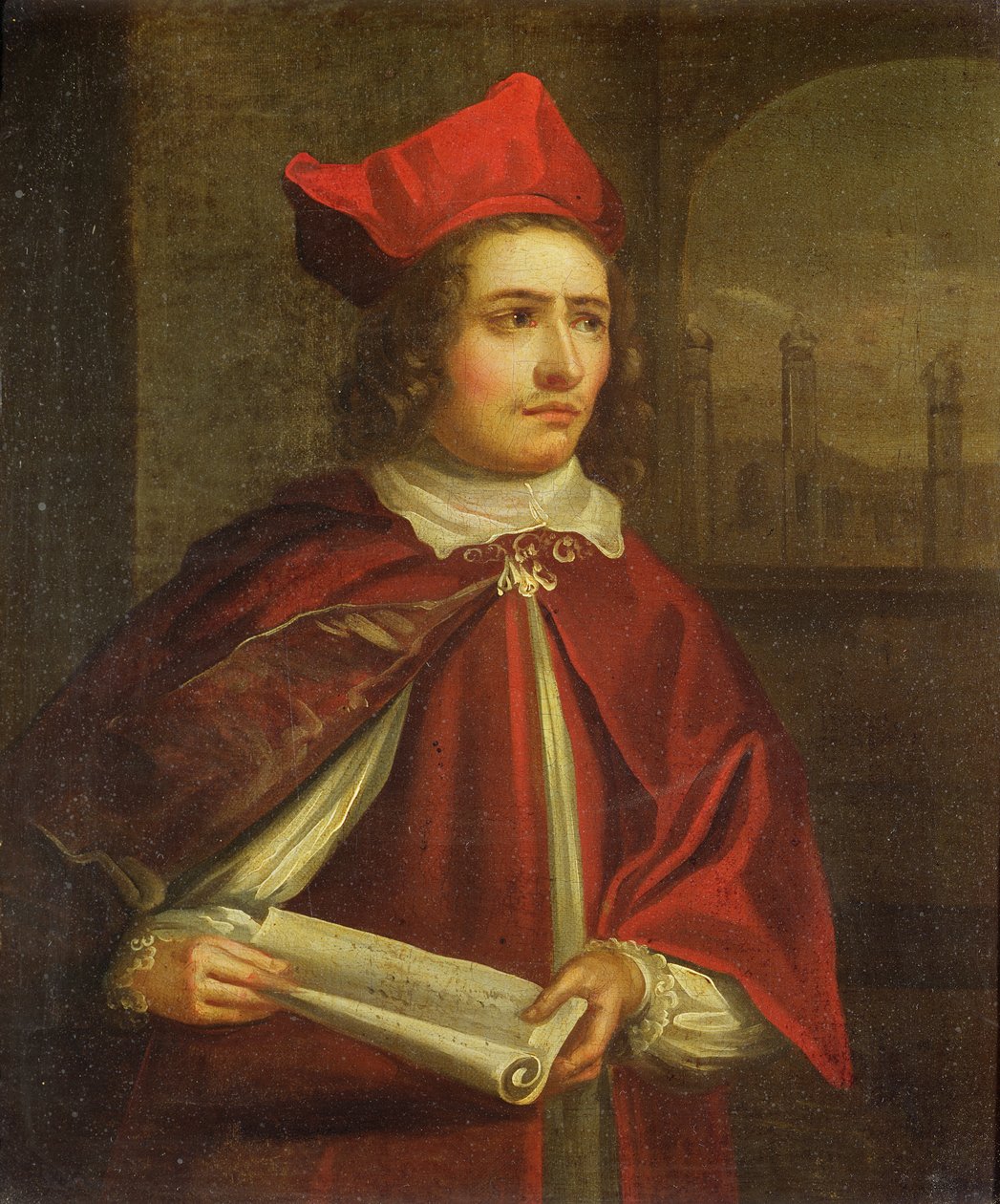 Sir Augustus Harris (1851-96) als Kardinal Wolsey von English School