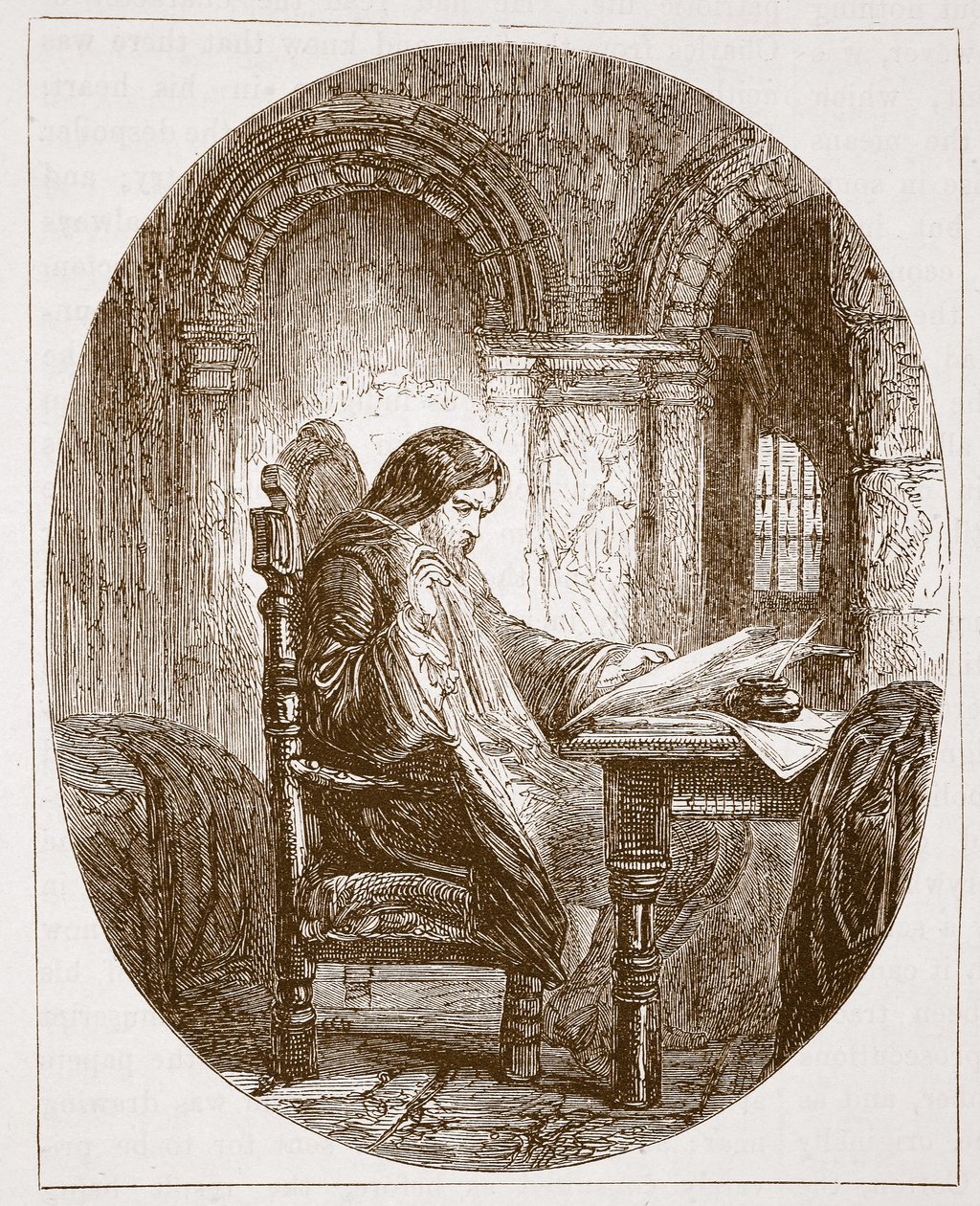 Sir John Eliot im Gefängnis von English School