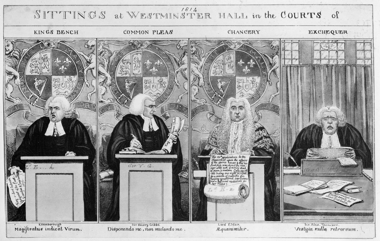 Sitzungen in den Gerichten der Westminster Hall von English School