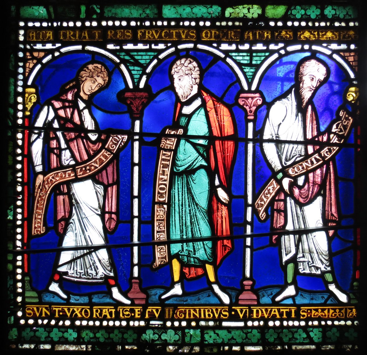 Die gesegneten Staaten, Canterbury Kathedrale (Buntglas) von English School