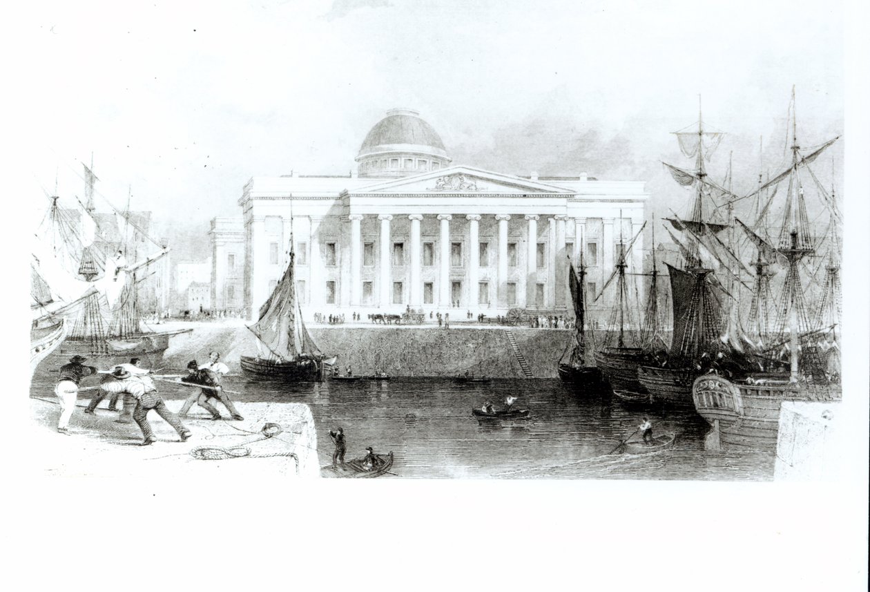 Das neue Zollhaus, Liverpool, ca. 1830 von English School