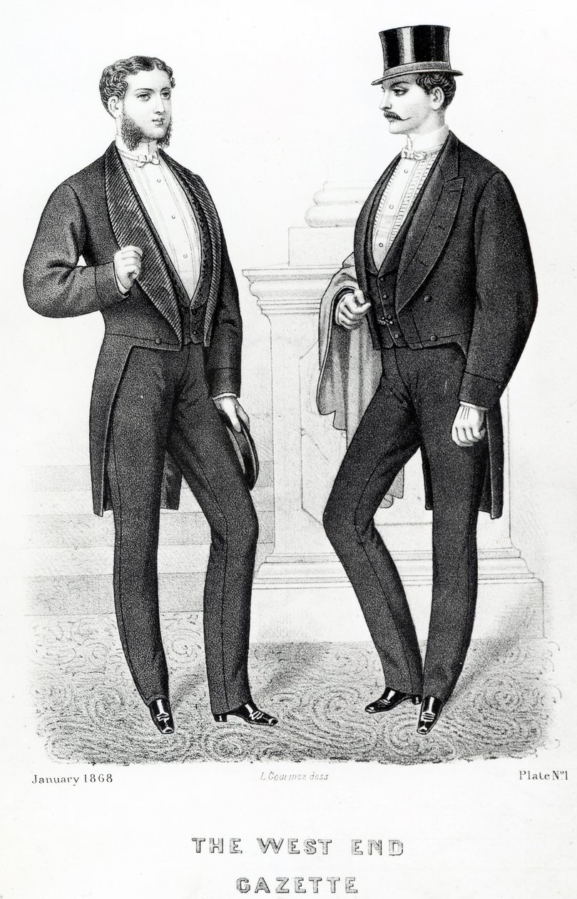 The West End Gazette, englischer Kostümbildner, 1868 von English School