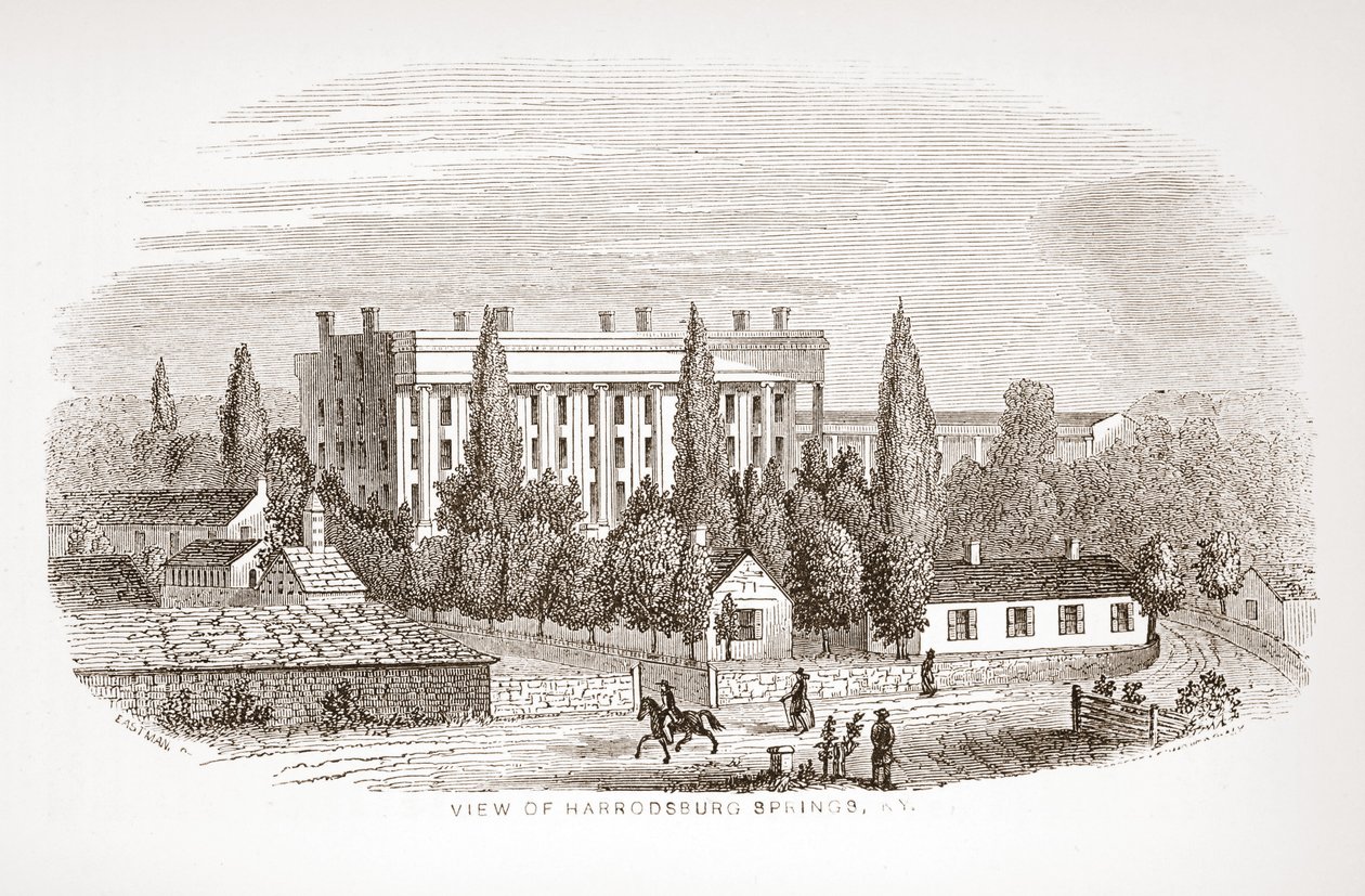 Ansicht der Harrodsburg Springs, KY von English School