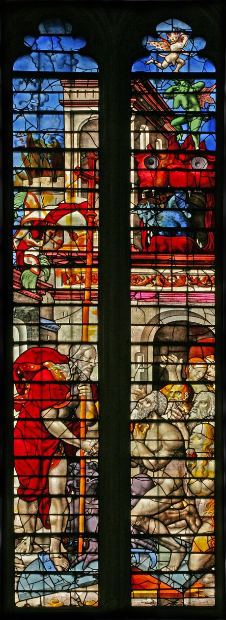 Fenster w15, Darstellung der Höllenfahrt Christi von English School