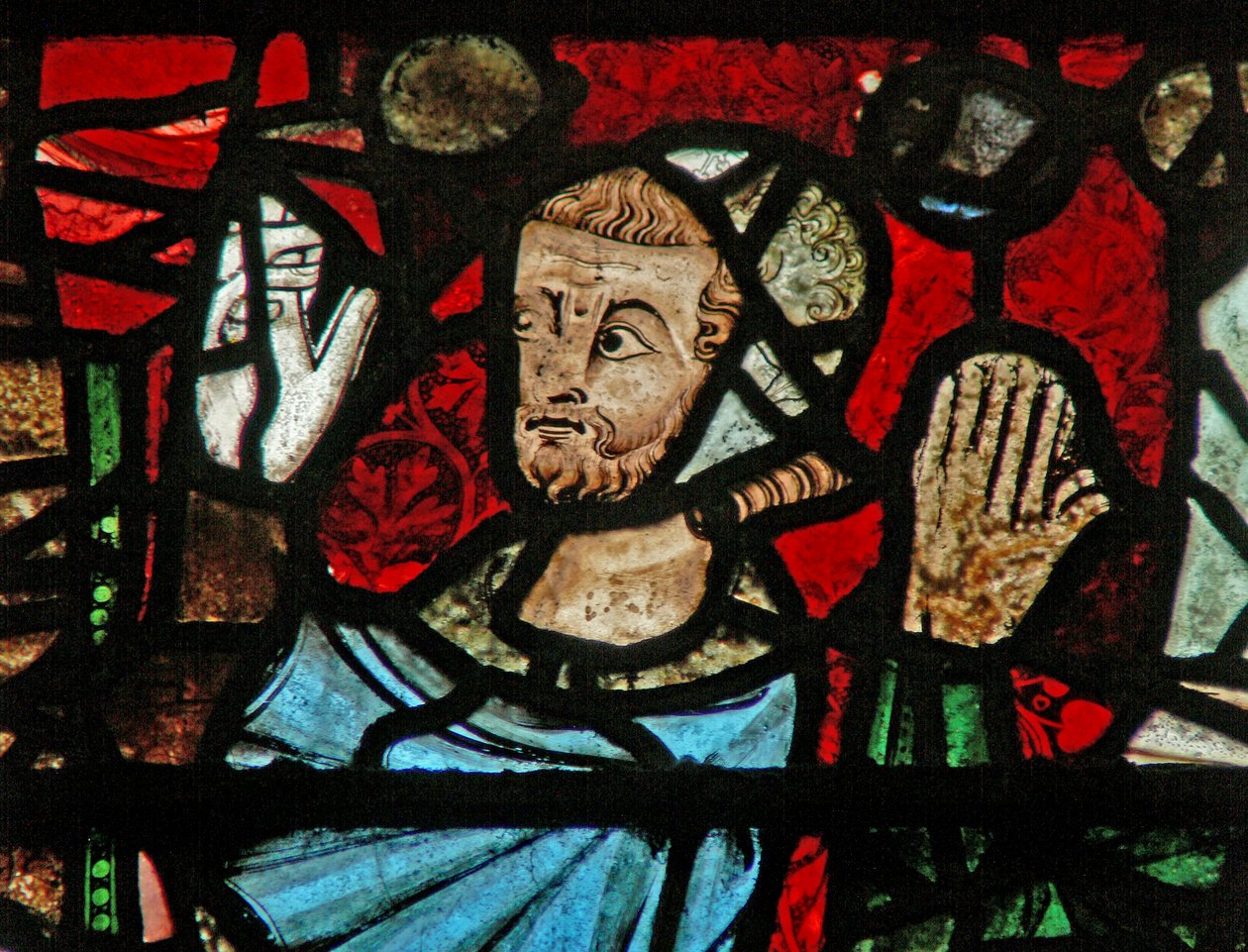 Fenster w39, Darstellung der Stifterfiguren von English School