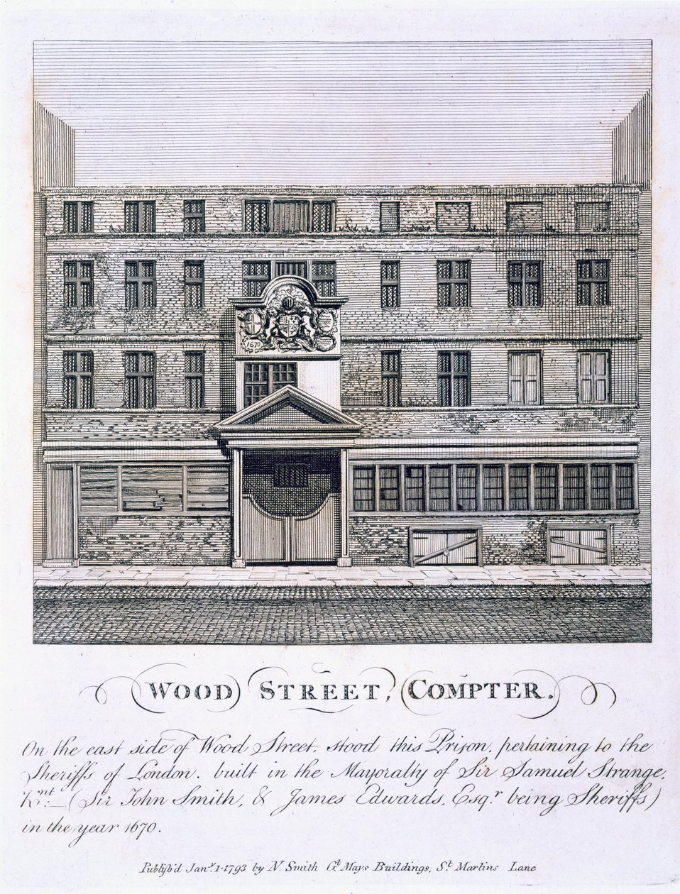 Wood Street, Compter, veröffentlicht 1793 von English School