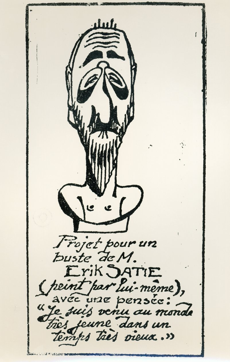 Selbstporträt, frühes 20. Jahrhundert von Erik Satie