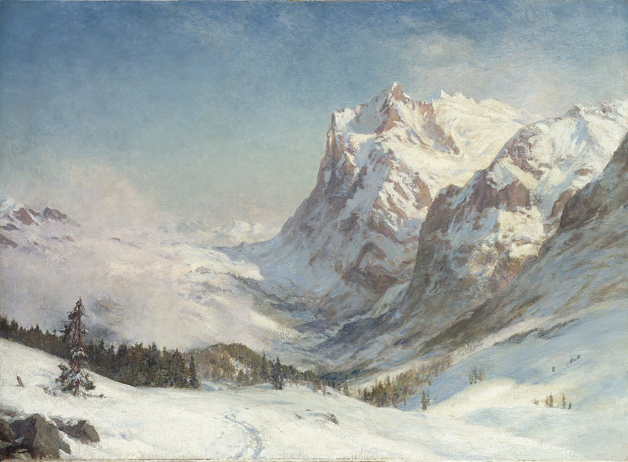 Das Tal von Grindelwald, Winter, 1916 von Ernest Albert Waterlow