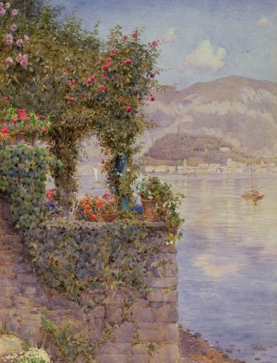 Bellagio von Tremezzo von Ernest Arthur Rowe