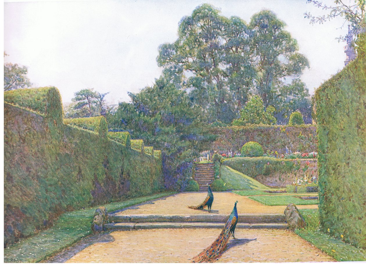 Penkhurst Place, Kent, aus Die Gärten Englands: In den südlichen und westlichen Grafschaften, veröffentlicht von The Studio, 1907 von Ernest Arthur Rowe